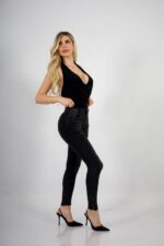 Jeans 1/b Dark Zipper Desgastado - Imagen 2