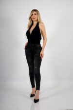 Jeans 1/b Dark Zipper Desgastado - Imagen 8