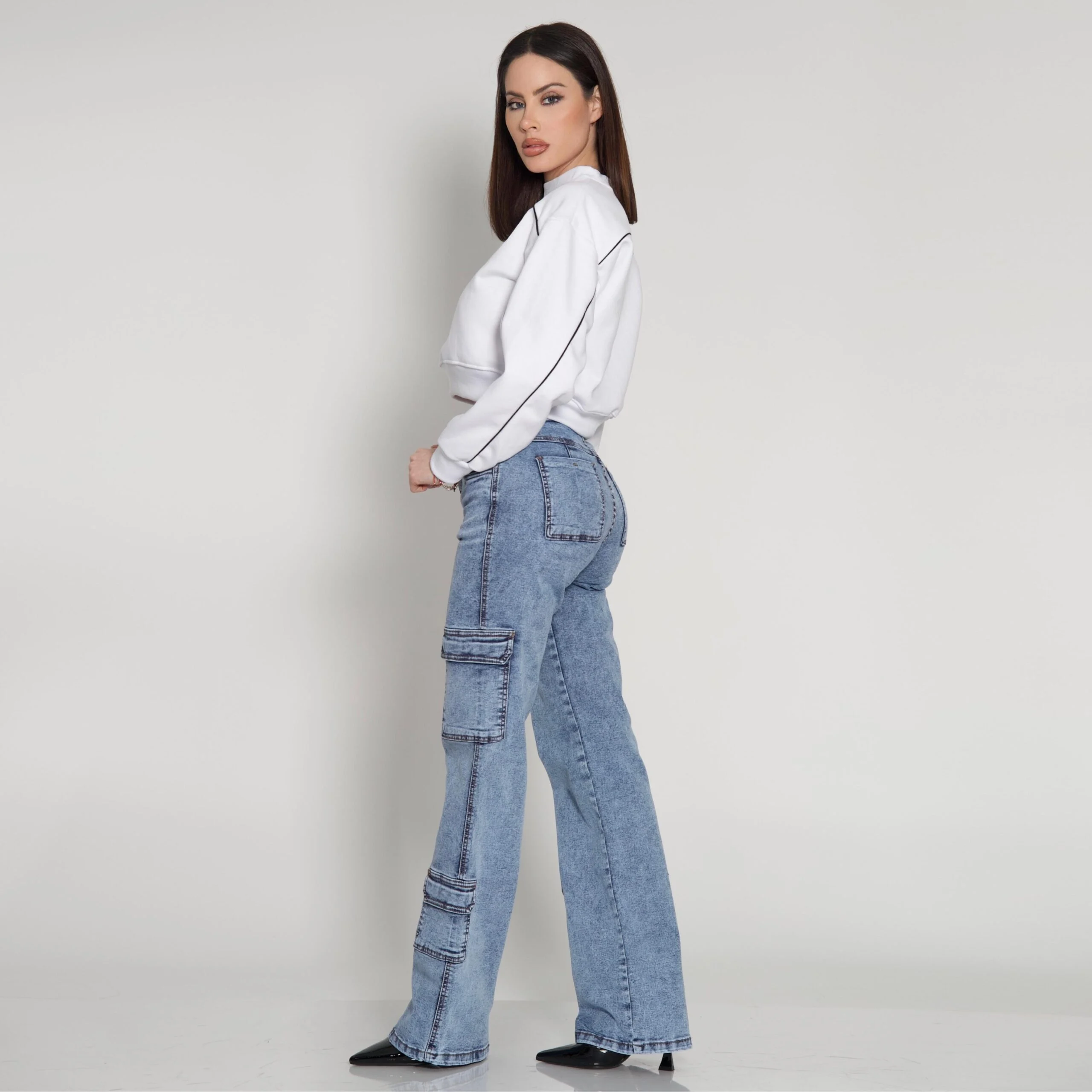 Jeans Cargo Mujer Nevado - Vista 3