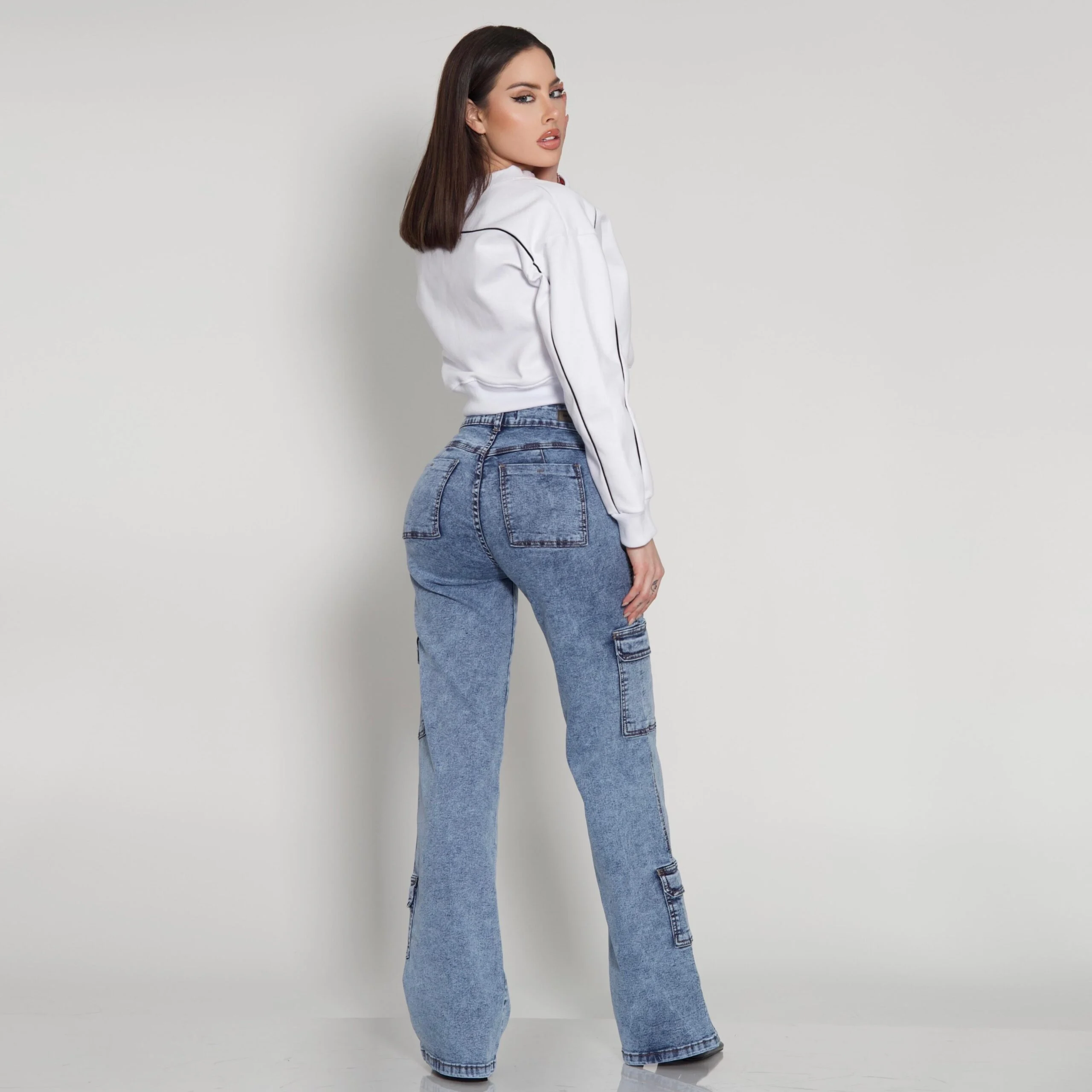 Jeans Cargo Mujer Nevado - Vista 4