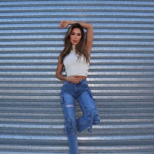 Jeans Cargo Multipocket Roma Blue Intermedio