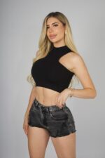 Short W Grigio Destroyed - Imagen 5