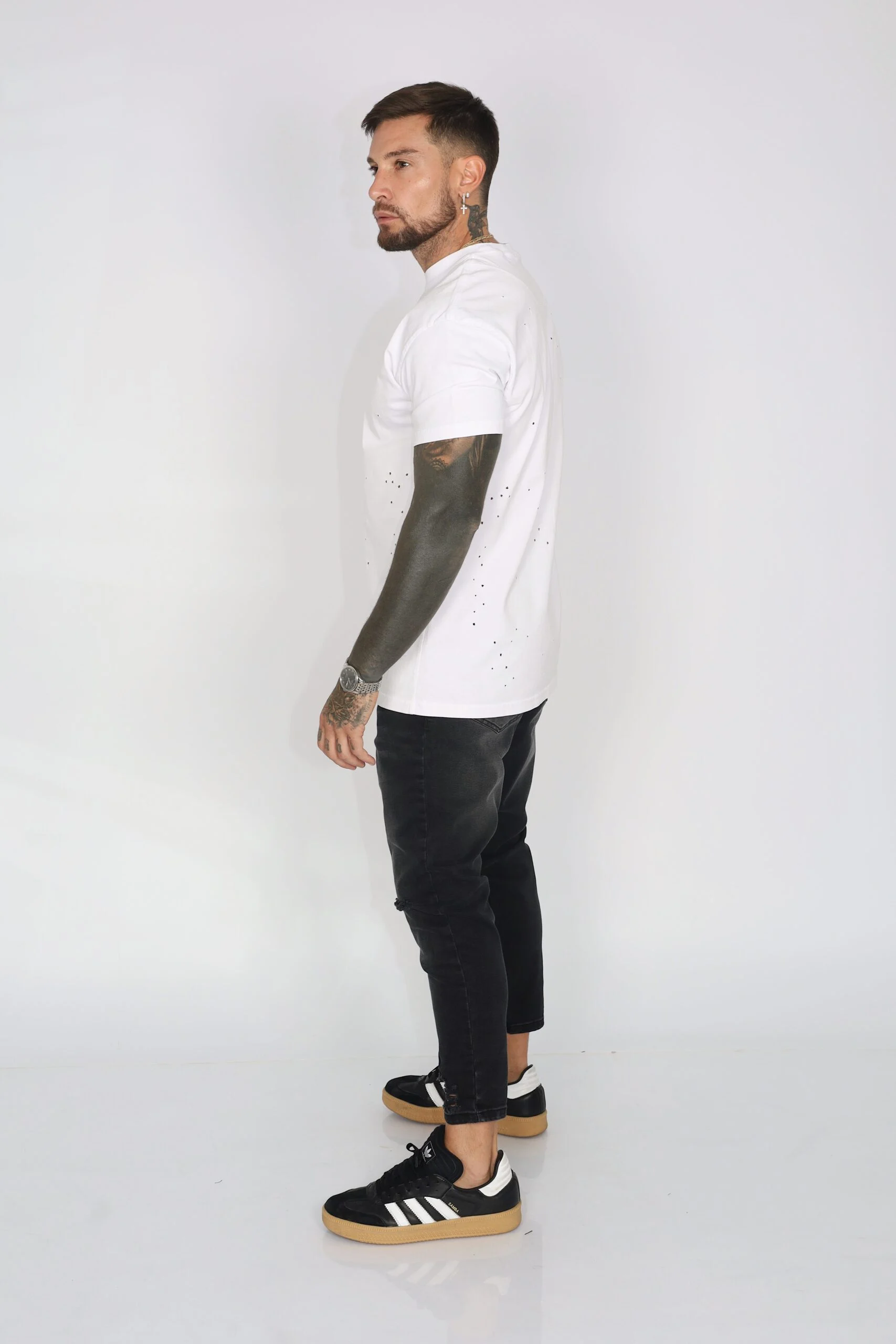 Jeans Hombre Black Destroyed - Vista 3