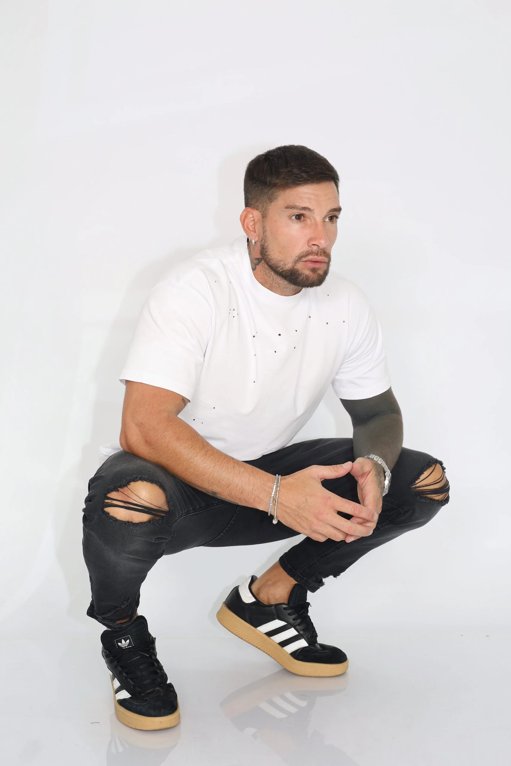 Jeans Hombre Black Destroyed - Vista 5