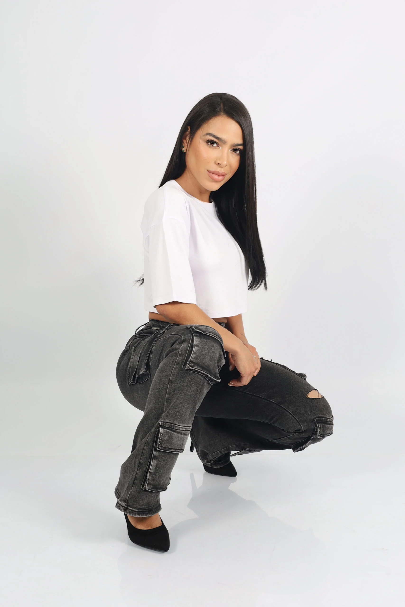 Jeans Multipocket Santorini Mujer Dark Nevado - Vista 2