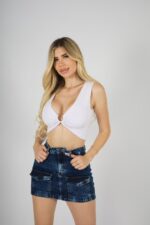 Falda Cargo Blue Gravillada