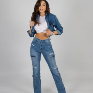 Jeans W Cargo Paris celeste destroyed