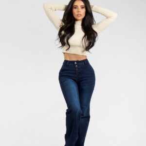 Jeans Wide Leg Blue intense
