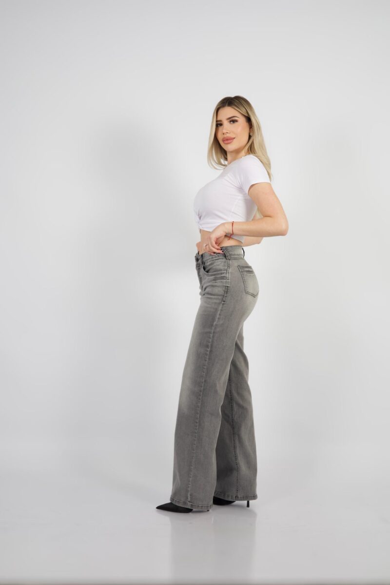Jeans wide leg grey - Imagen 3