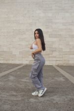 Jeans Cargo Multipocket Luxury Grigio - Imagen 5