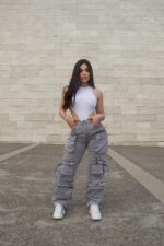 Jeans Cargo Multipocket Luxury Grigio