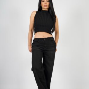 Jeans Wide Leg Black