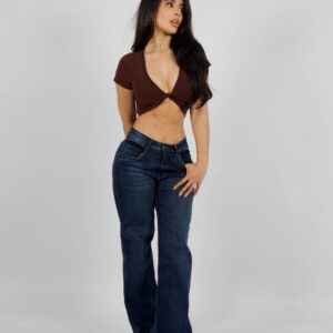 Jeans Wide Leg Black blue