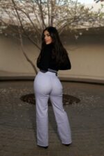 Jeans Wide Leg luxury Mónaco White - Imagen 5