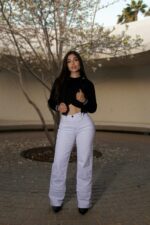 Jeans Wide Leg luxury Mónaco White