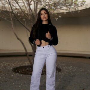 Jeans Wide Leg luxury Mónaco White