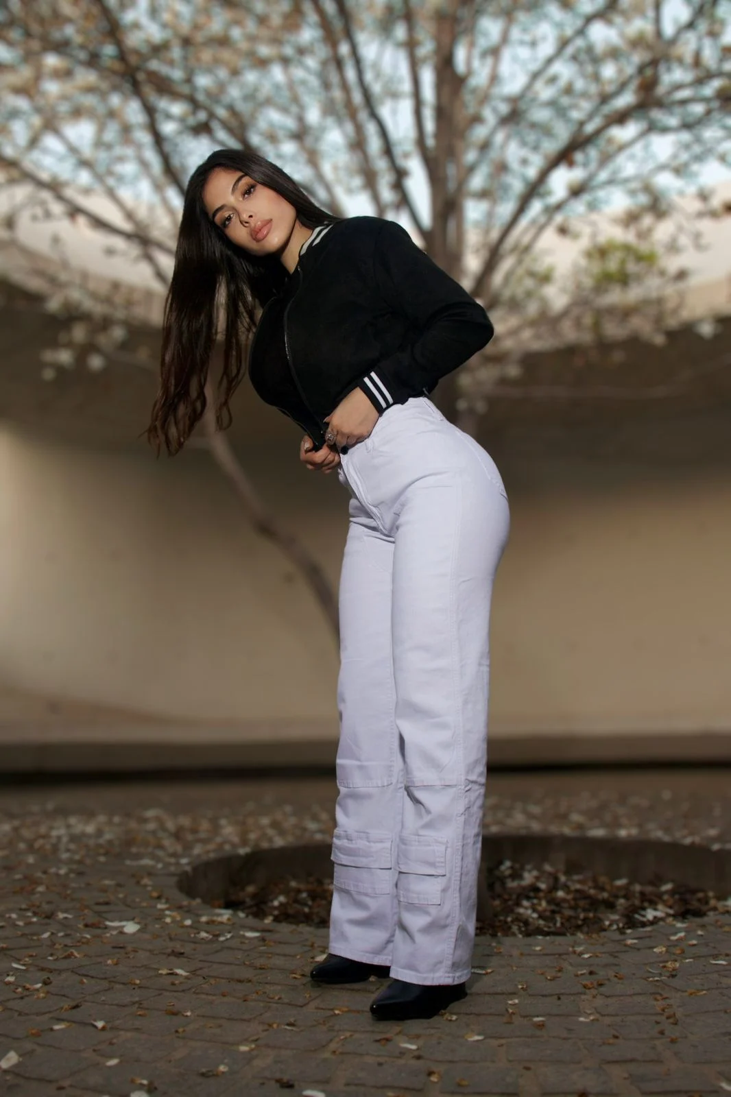 Jeans Wide Leg Luxury Mónaco Mujer White - Vista 3