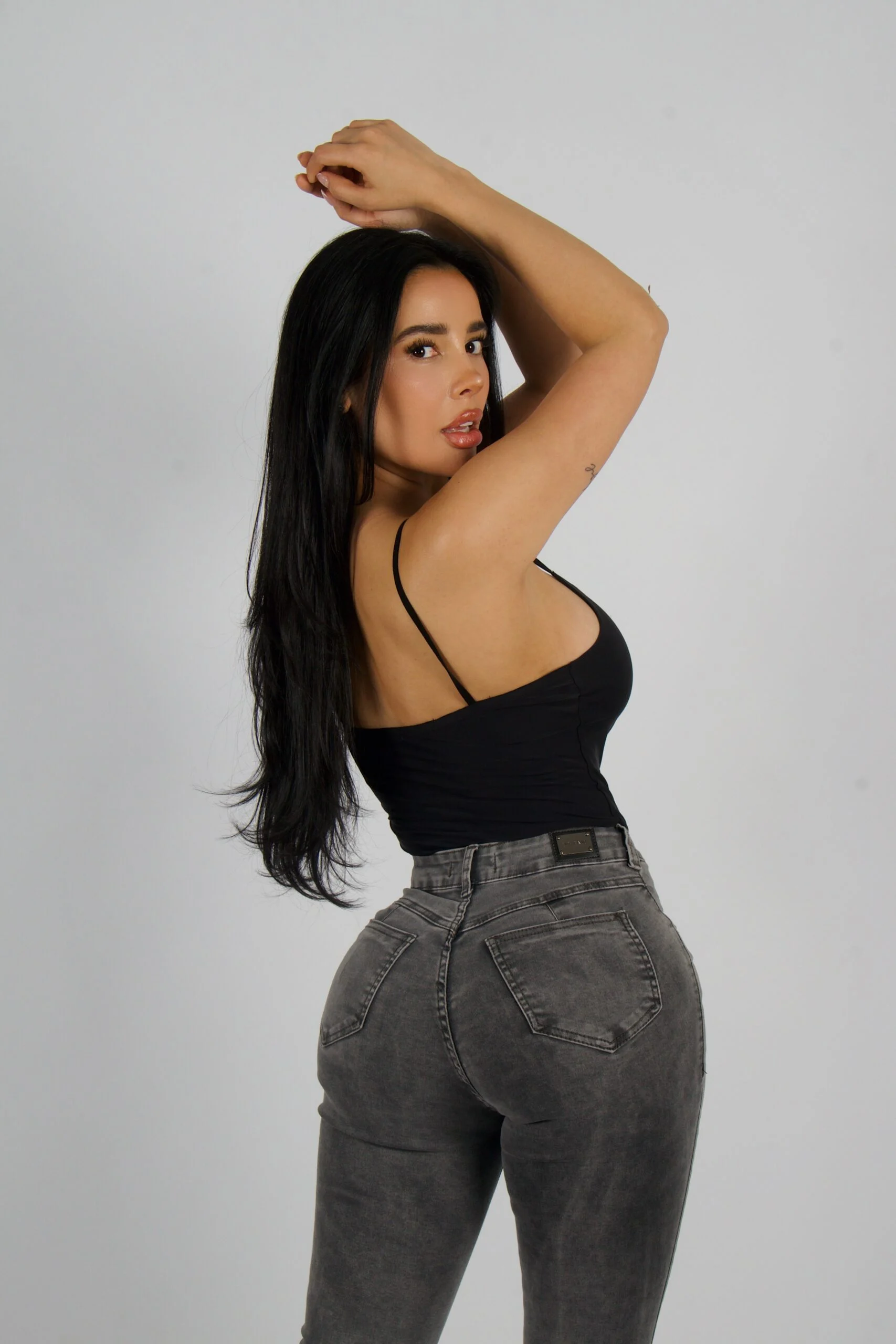 Jeans Two Button Mujer Grey - Vista 6