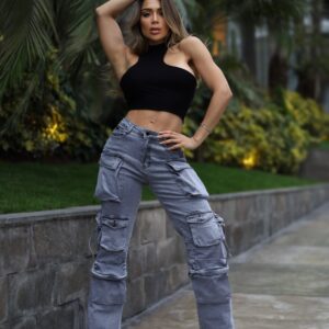 Jeans Cargo Multipocket Luxury Grey