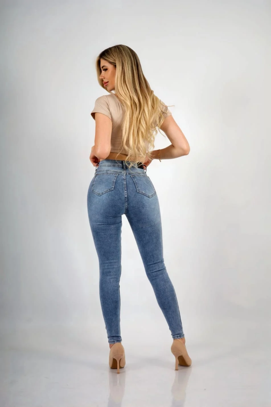 Jeans Monaco Mujer Celeste - Vista 2