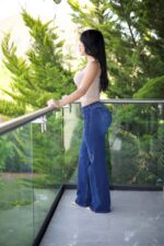 Wide Leg Baggy Crossed Blue Intermedio - Imagen 2