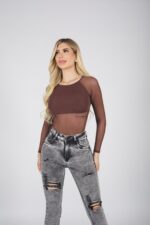 Jeans W Classic destroyed Grigio - Imagen 4