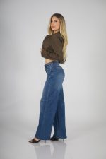 Jeans Baggy ajustable Azul intermedio - Imagen 2