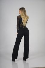 Jeans Straight Cargo Milán Black - Imagen 4