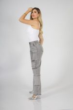 Jeans Straight Cargo Milán Grey - Imagen 6