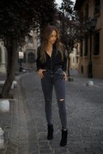 Jeans W Classic destroyed Black Nevado