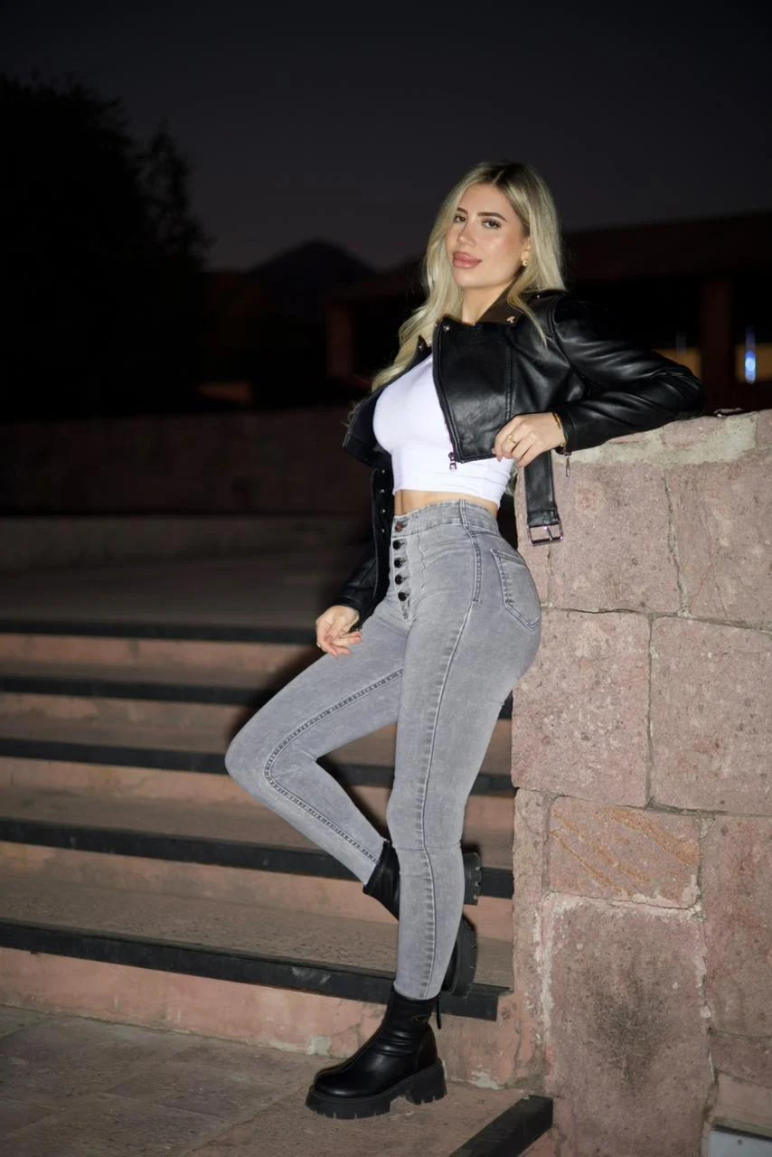 Jeans Lipo Shapper 5/B Mujer Gris Gravillado - Vista 2