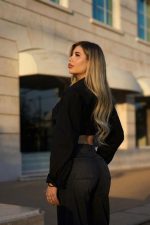 Jeans Woman Wide Leg ajustable Dark - Imagen 3
