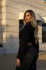 Jeans Woman Wide Leg ajustable Dark - Imagen 5