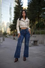 Jeans W Cargo Santorini Blue Oxidado