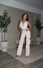 Jeans Cargo Multipocket Luxury Rose