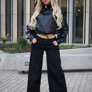 Jeans palazzo Street Aesthetic black