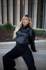 Jeans palazzo Street Aesthetic black - Imagen 2