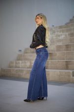 Jeans Palazzo Street Aesthetic Blue efecto sombra - Imagen 2