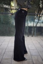 Jeans Flare Geometric Black desgastado - Imagen 6