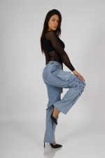 Jeans Cargo Multipocket Luxury Celeste - Imagen 2