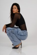 Jeans Cargo Multipocket Luxury Celeste - Imagen 4