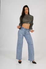 Jeans Baggy ajustable Celeste