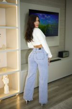 Jeans Baggy ajustable Celeste - Imagen 3