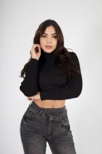 Jeans Cross Waist Straight Leg Gris - Imagen 4