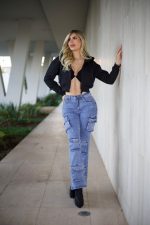 Jeans W Cargo Santorini Celeste Ice