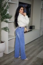 Jeans Wide Leg Fit Blue Intermedio - Imagen 2