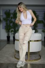 Jeans Wide Leg ajustable destroyed Arena - Imagen 4