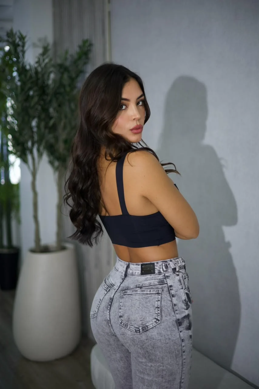 Jeans Wide Leg Fit Grigio - Vista 7